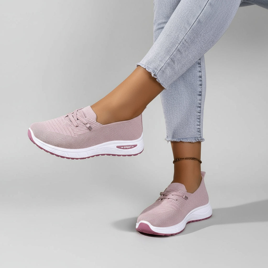 Slip-On Mesh Trainers with Elastic Laces