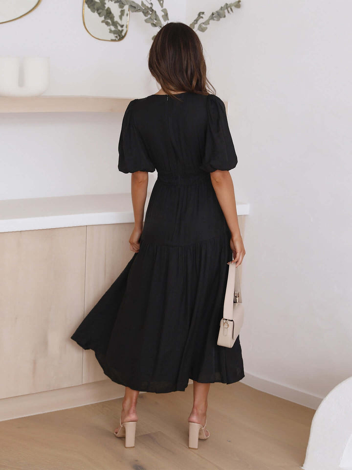 Elara - Dress with Puff Sleeves