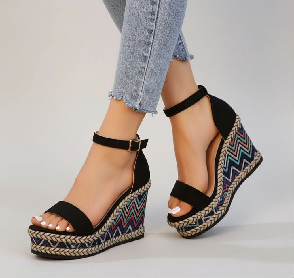 Wedge Sandals with Adjustable Straps