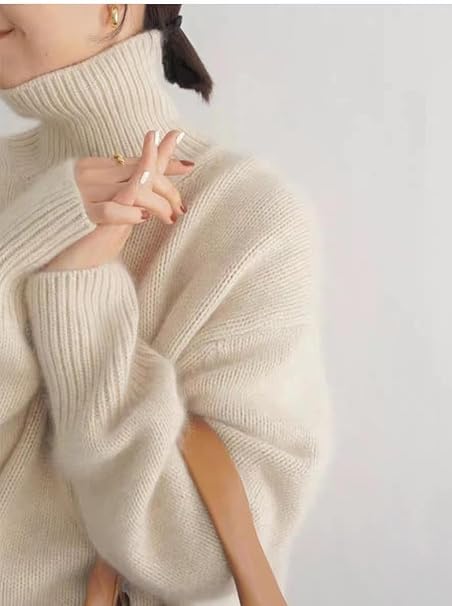 Oversized Turtleneck Knit Sweater