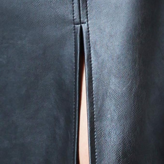 Front-Slit High-Waist Pencil Skirt