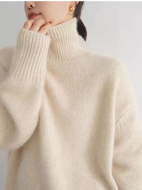 Oversized Turtleneck Knit Sweater
