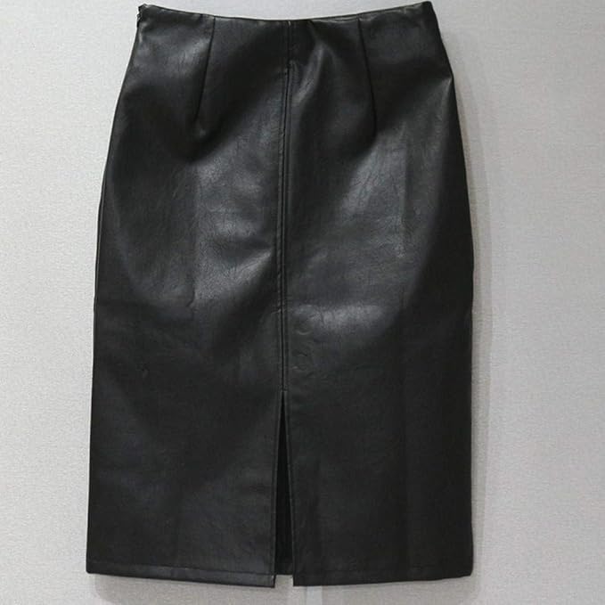 Front-Slit High-Waist Pencil Skirt