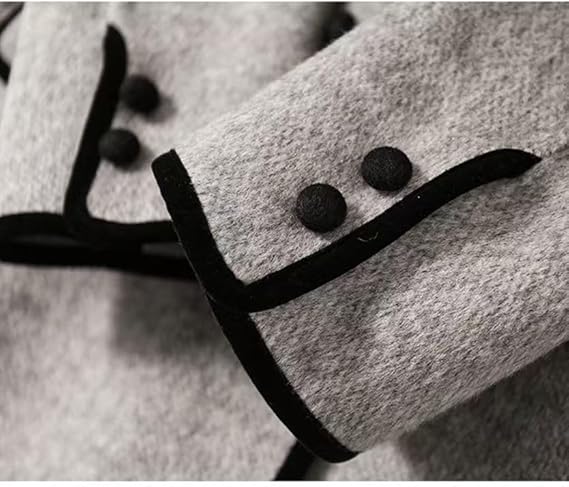 Coat with Piping Detail and Double Button Rows