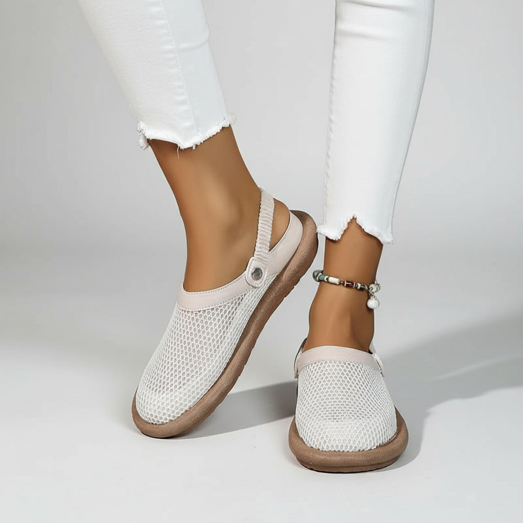 Cushioned Sole Mesh Slingback Sandals