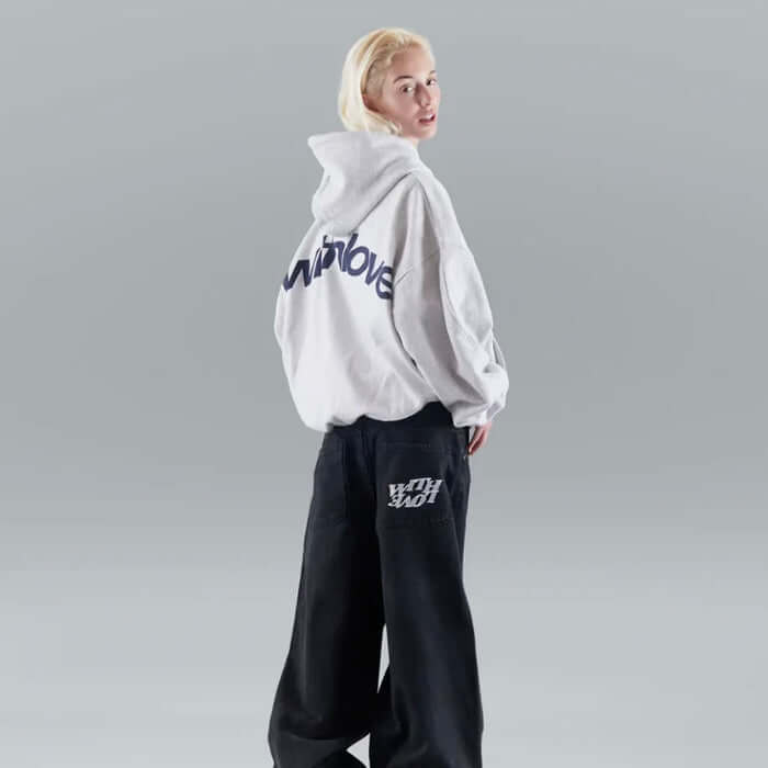 Lurleen - Casual Hoodie with Love Statement