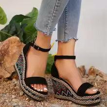 Wedge Sandals with Adjustable Straps