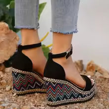 Wedge Sandals with Adjustable Straps