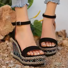 Wedge Sandals with Adjustable Straps