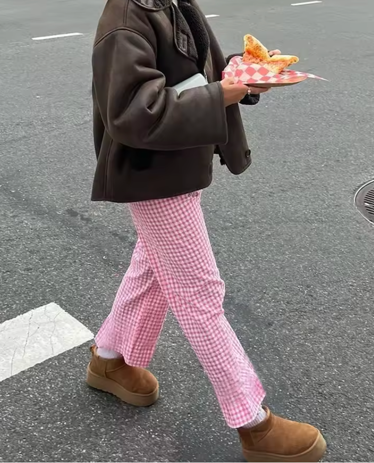 Straight-Leg Pants with Elastic Waist