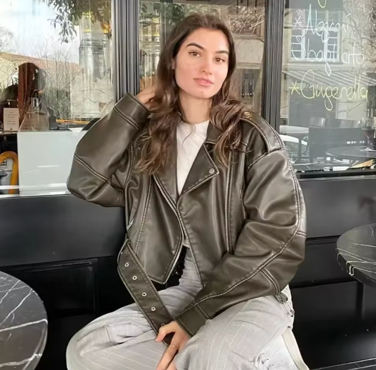 Short Biker-Style Jacket