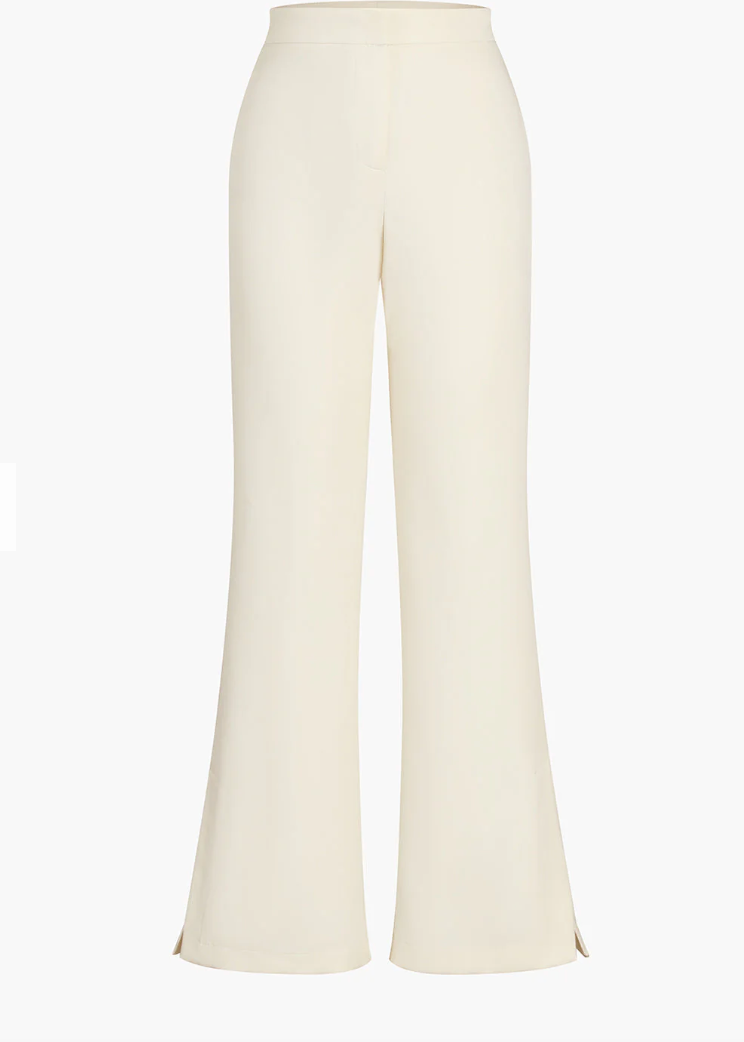 Two-Piece Strapless Blazer and Flared Pants Set