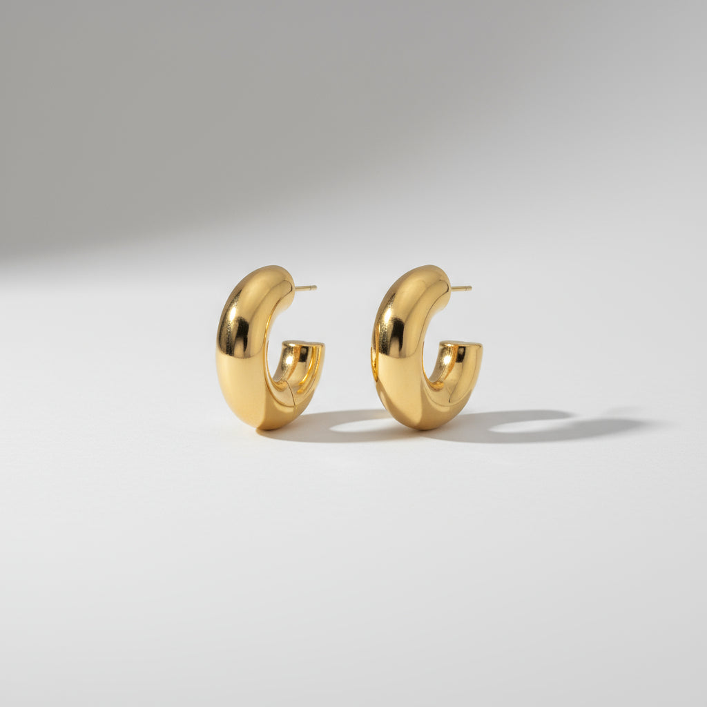 Sculptural Dome Hoop Earrings