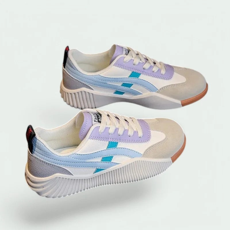 Lace-Up Sneakers with Thick Rubber Sole