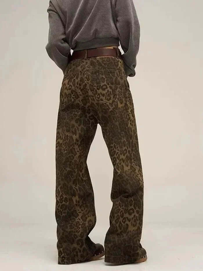 Ziva - Leopard Print Wide-Leg Pants