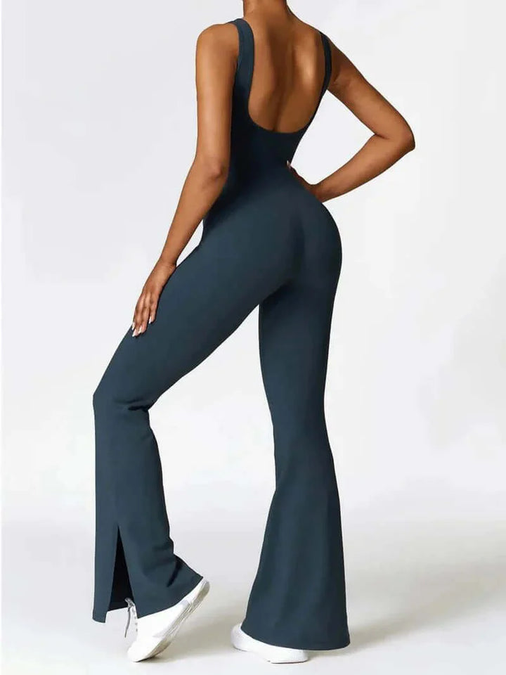 Alinta - Flare Leg Sleeveless Jumpsuit