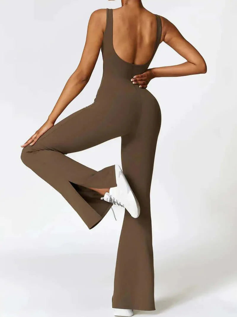 Alinta - Flare Leg Sleeveless Jumpsuit