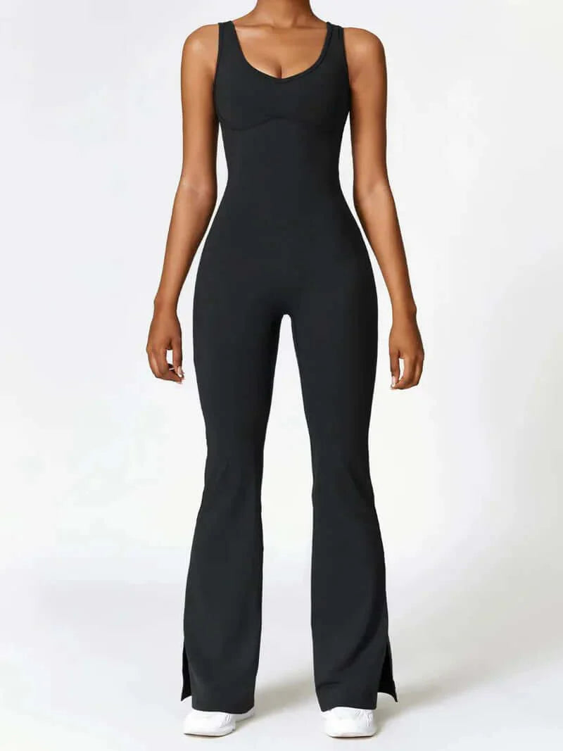 Alinta - Flare Leg Sleeveless Jumpsuit
