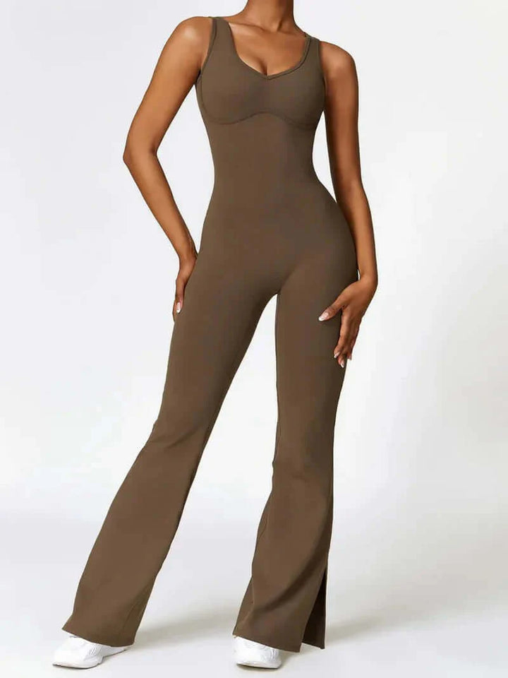 Alinta - Flare Leg Sleeveless Jumpsuit