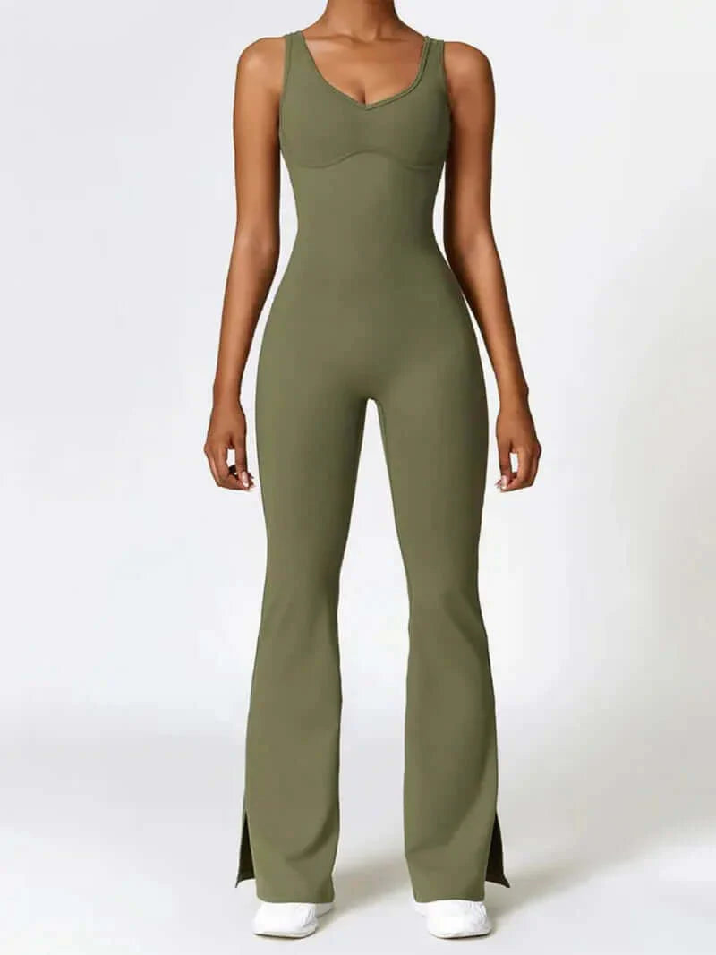Alinta - Flare Leg Sleeveless Jumpsuit