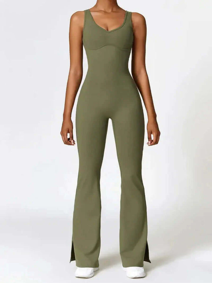 Alinta - Flare Leg Sleeveless Jumpsuit