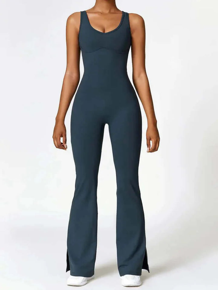 Alinta - Flare Leg Sleeveless Jumpsuit